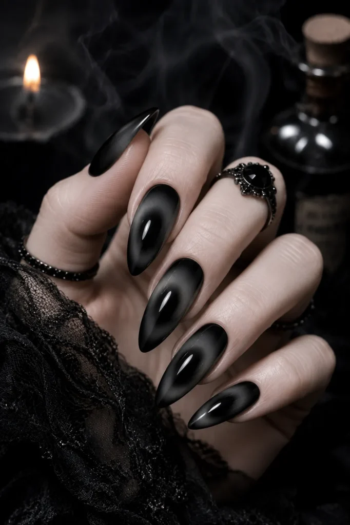 Black Aura Nails