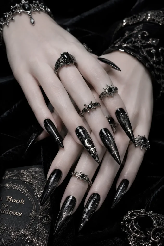 Dark Witch Queen Nails