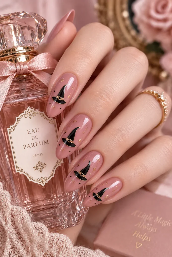 Dusty Rose Witch Hat Nails