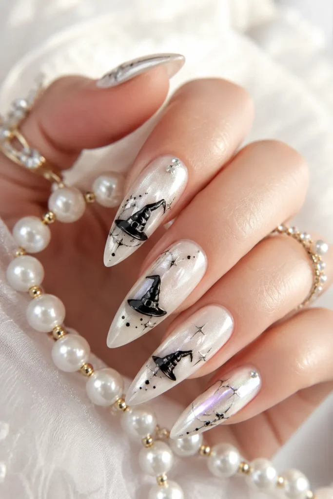 Pearl Witch Hat Nails