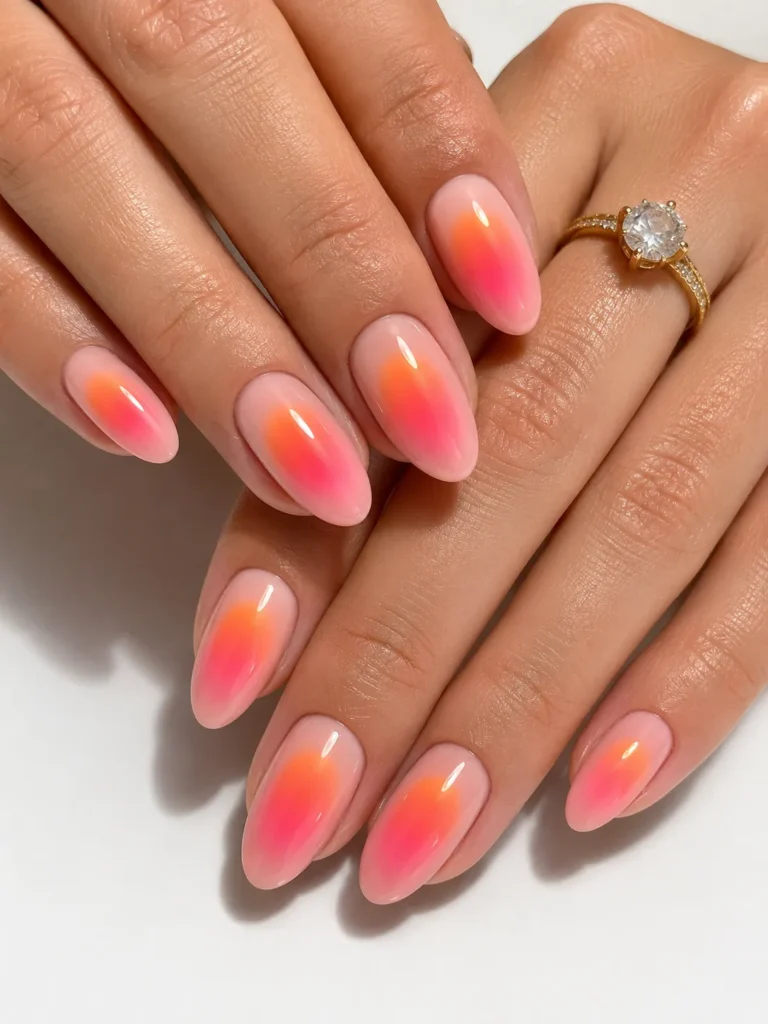 Sunset Aura Nails