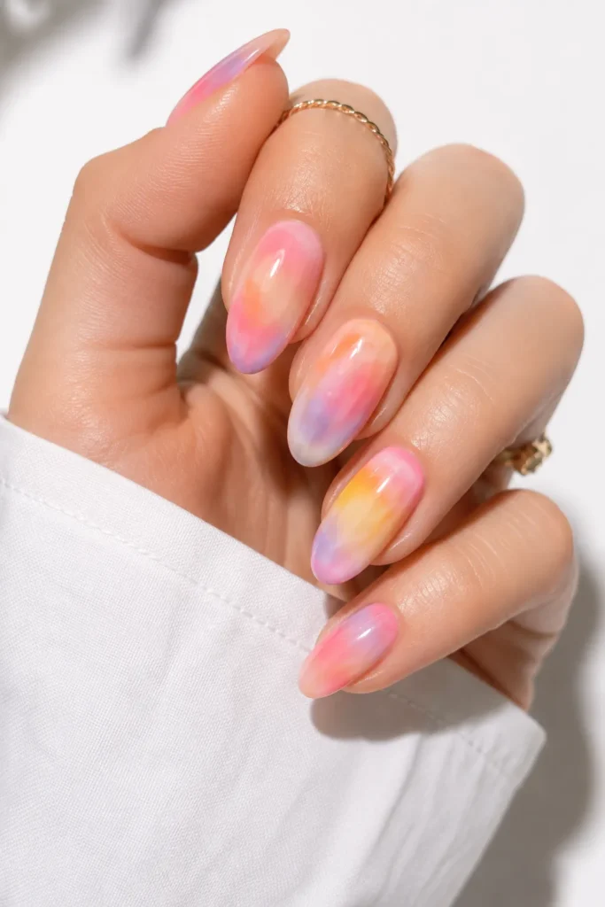 Watercolor Aura Nails