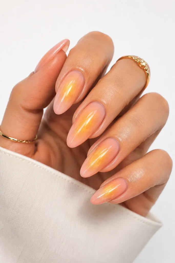 Golden Hour Aura Nails