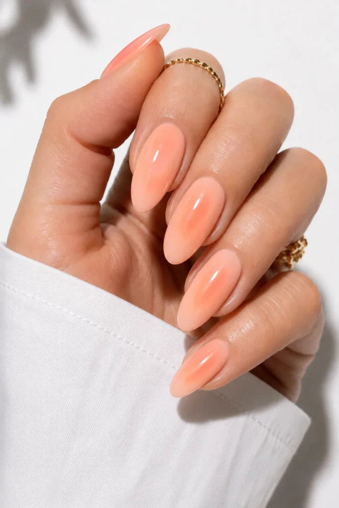 Peach Sorbet Aura Nails