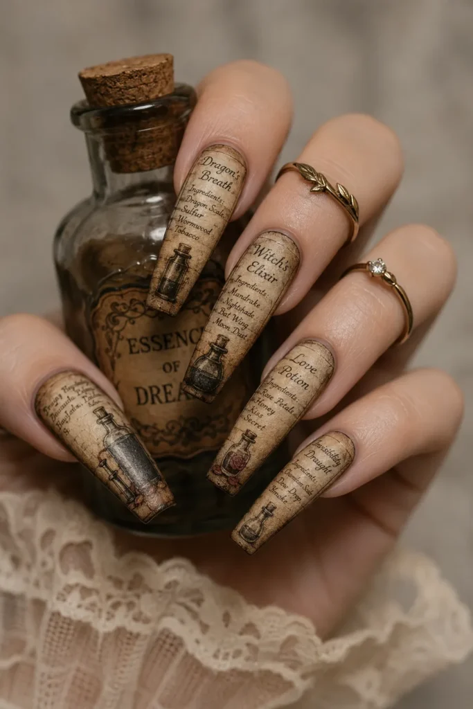 Potion Recipe Spellbook Nails