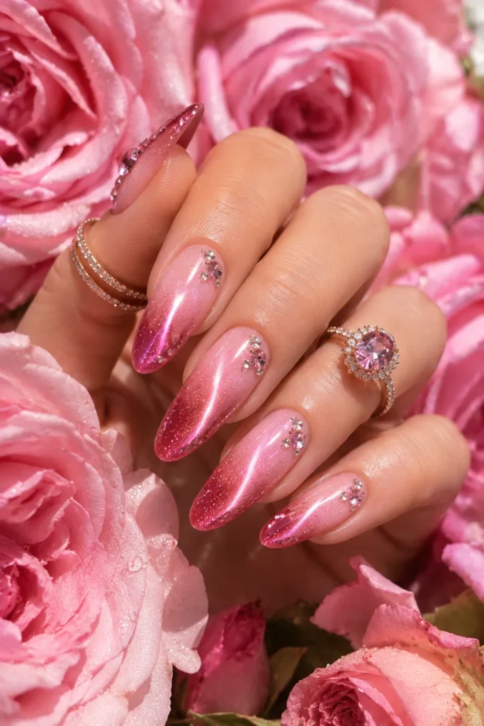Ombre Pink Cat Eye Sparkle