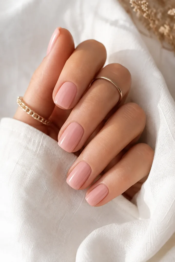 Blush Pink Square Nails