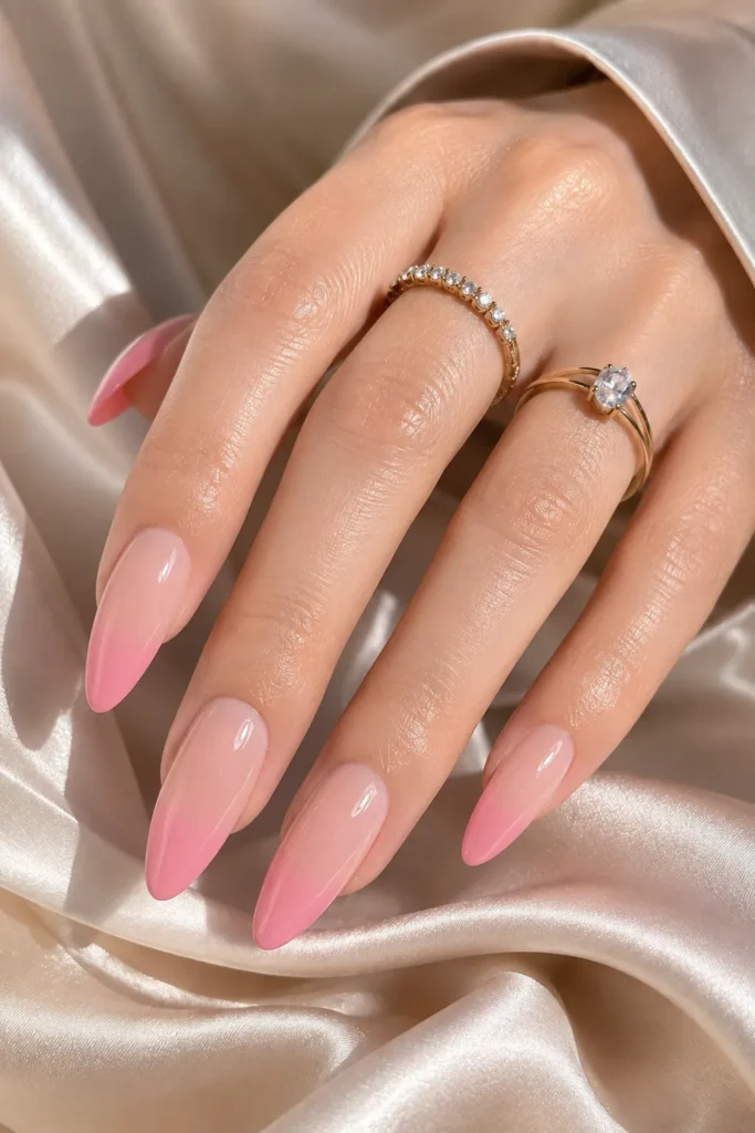 Pink Ombre Nails