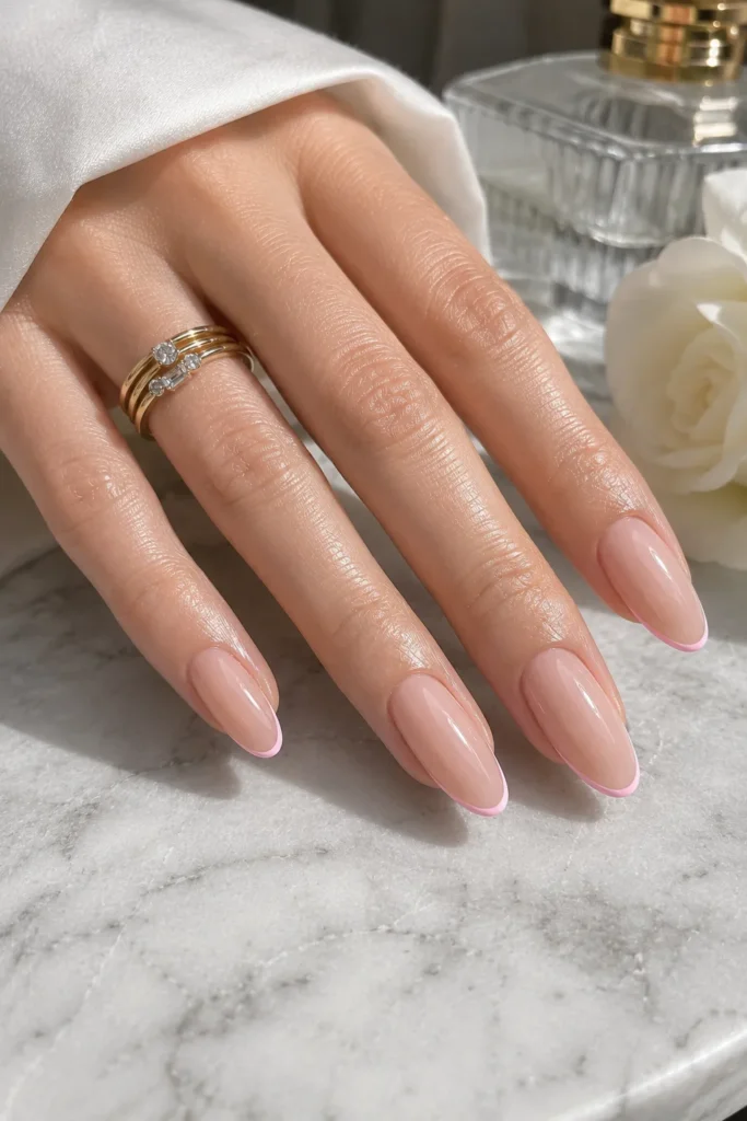 Pink Micro French Manicure