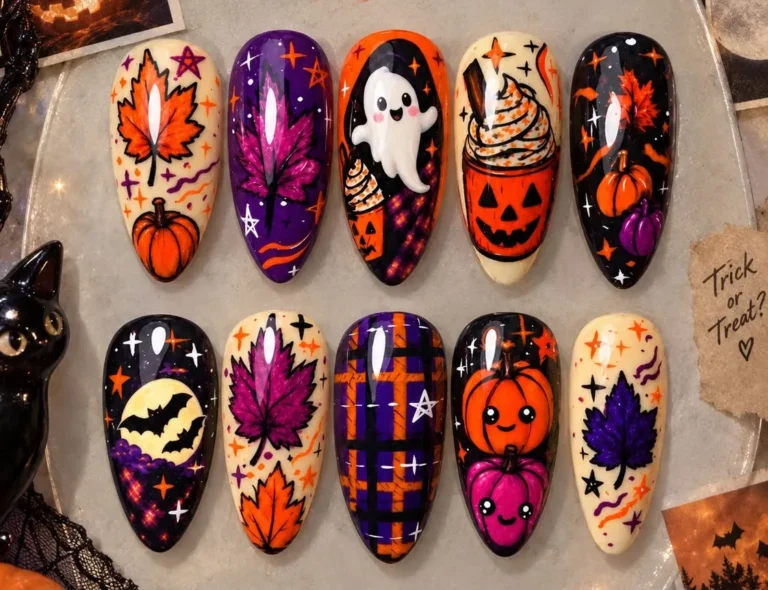 halloween nails cute and spooky