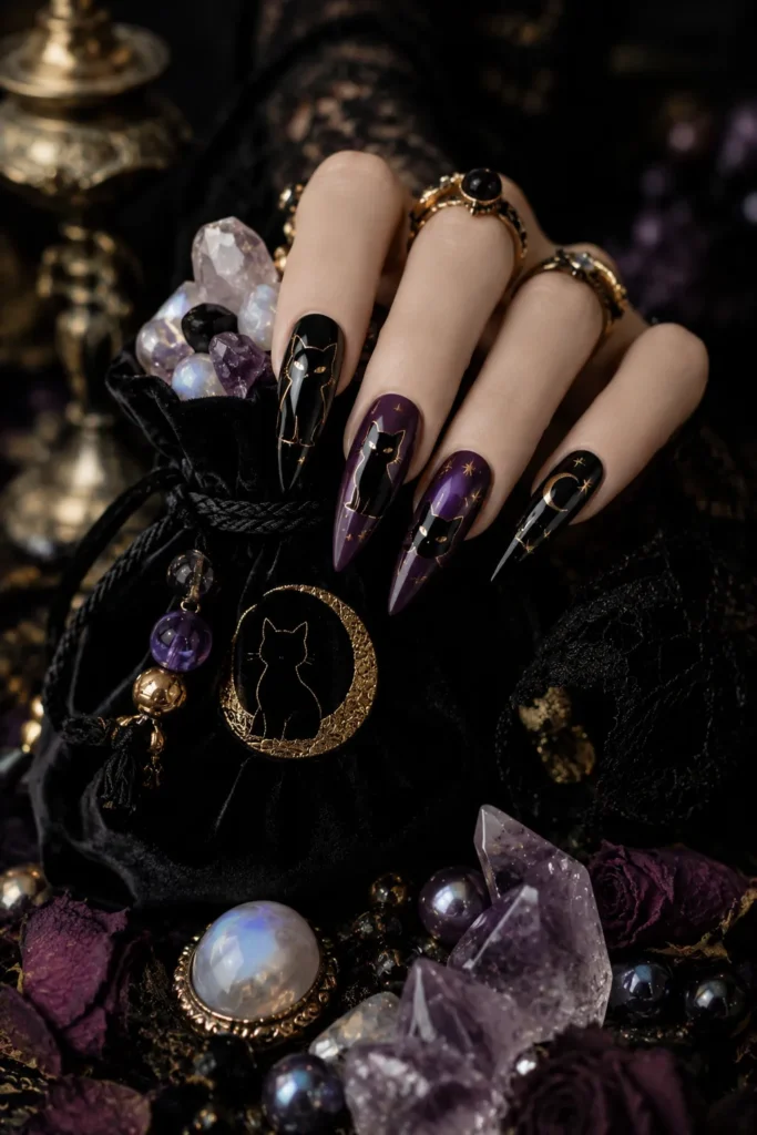 Shadow Cat Familiar Nails