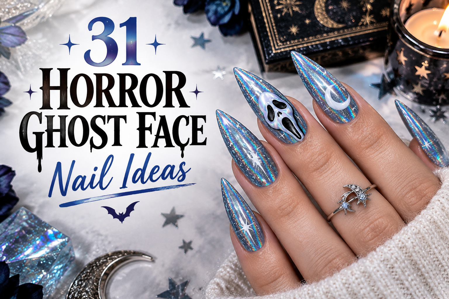 ghost face nails