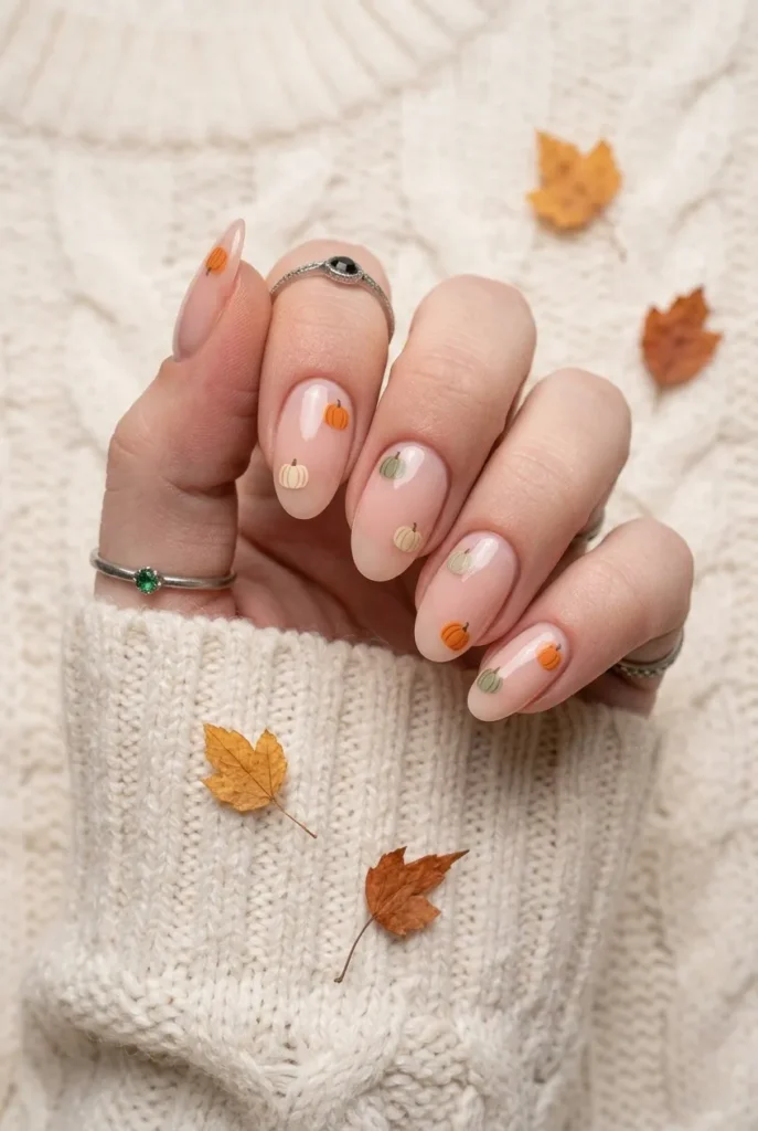 Mini Pumpkin Nail Stickers