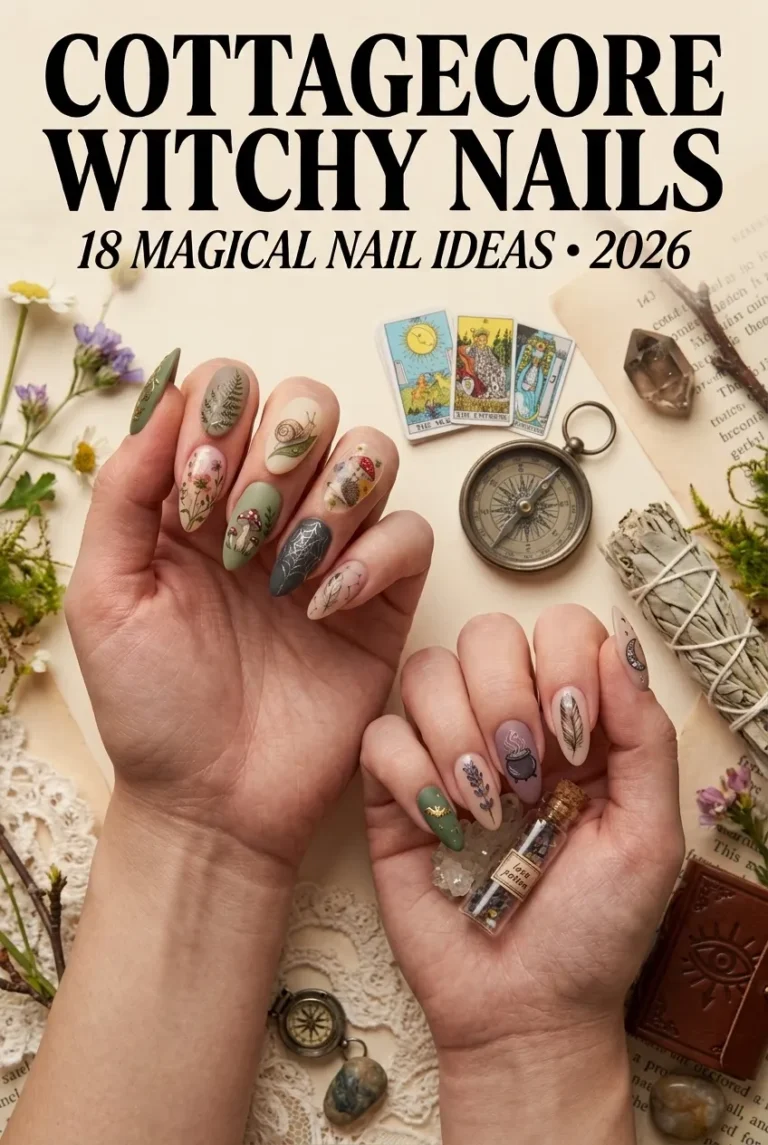 cottagecore witchy nails