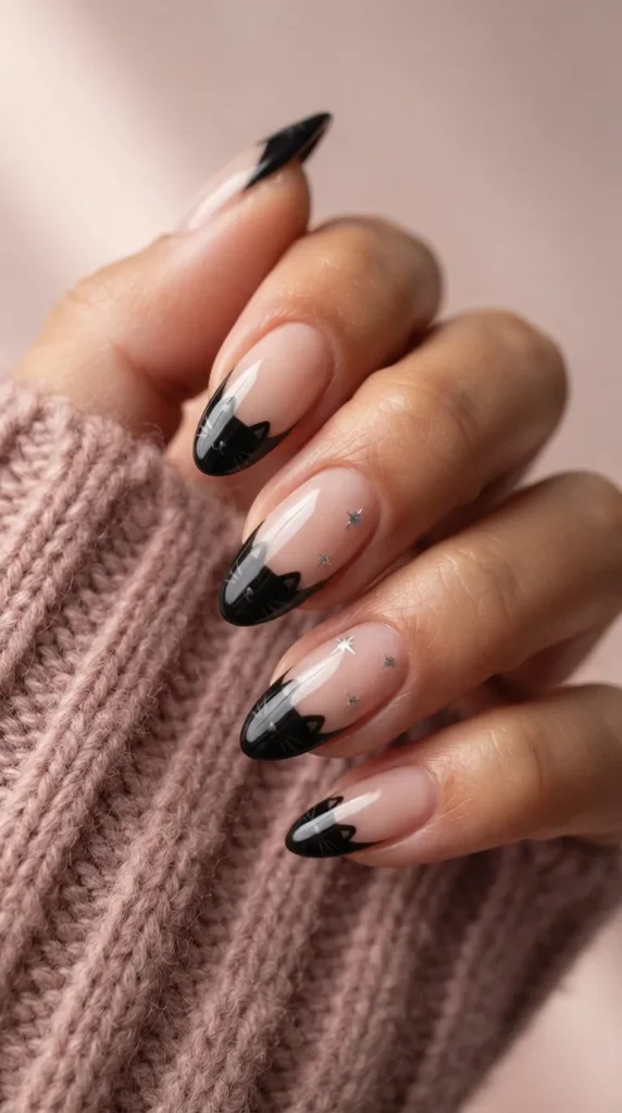 Black Cat French Tips