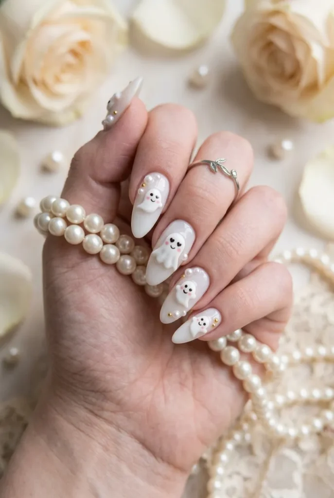 3D Ghost Nail Art