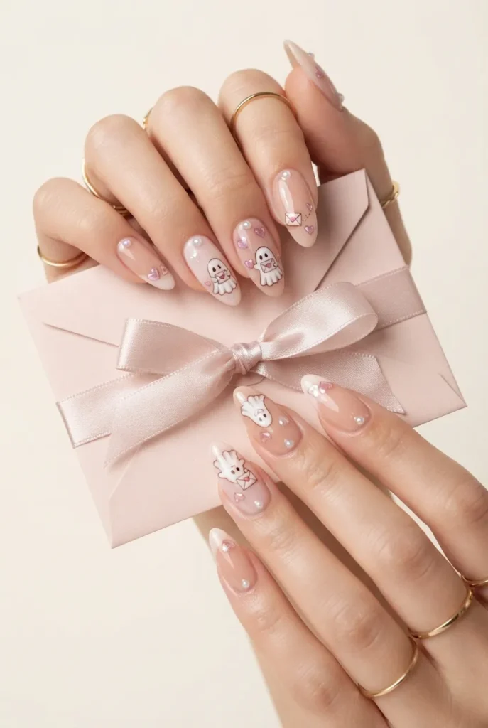 Ghost Love Letter Nails