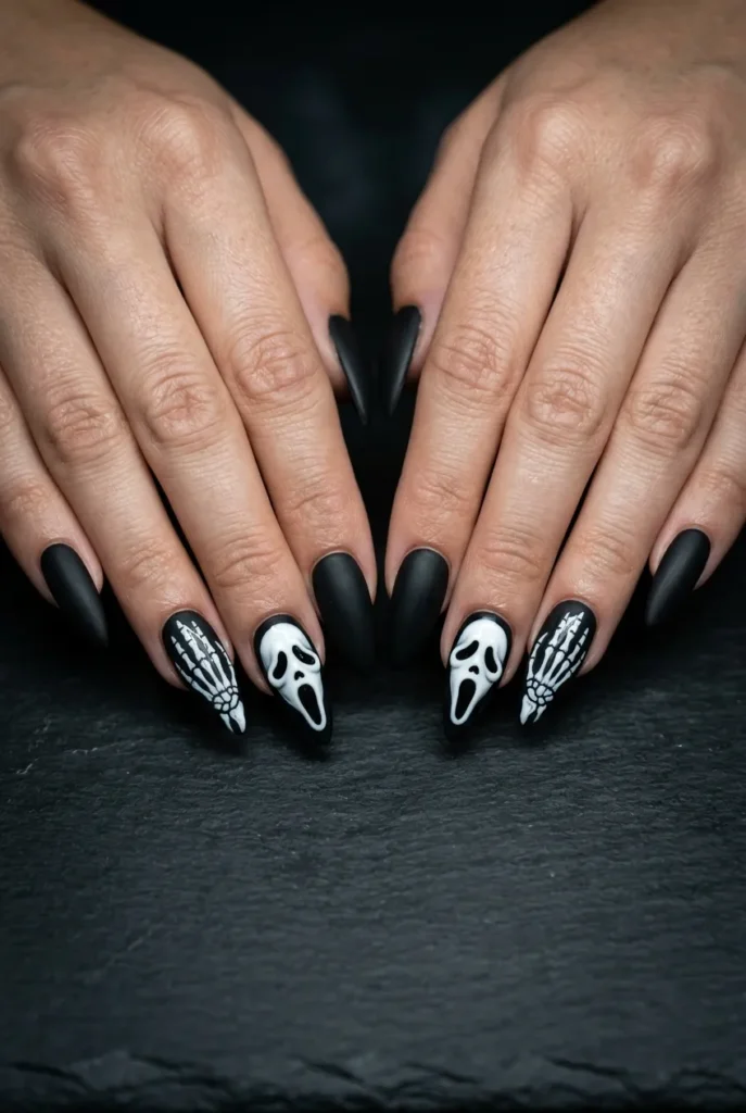 Matte-Glossy Ghost with Skeleton Hand