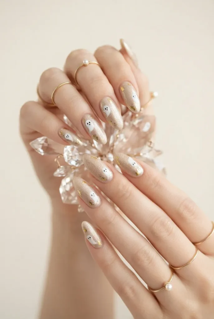 Champagne Ghost Nails