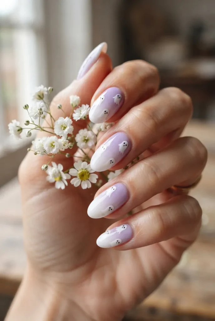 Ghost Ombre Nails