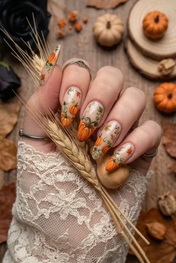 Pumpkin Patch Nails