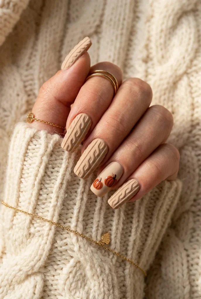 Pumpkin Sweater Nails