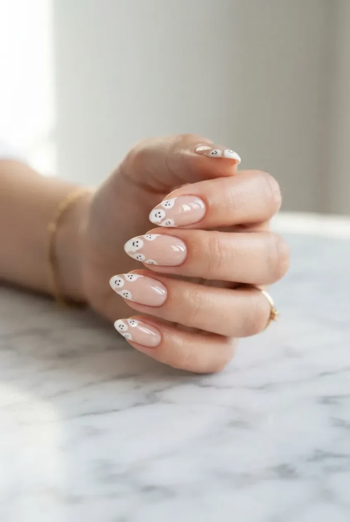 Ghost French Tip Nails