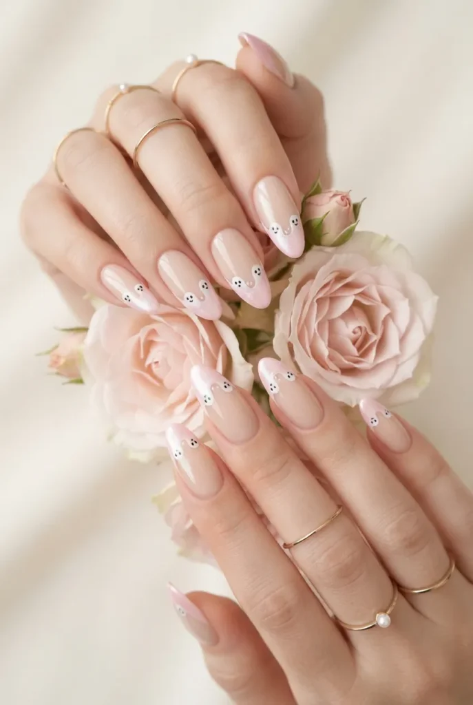 Blush Pink Ghost French Tips