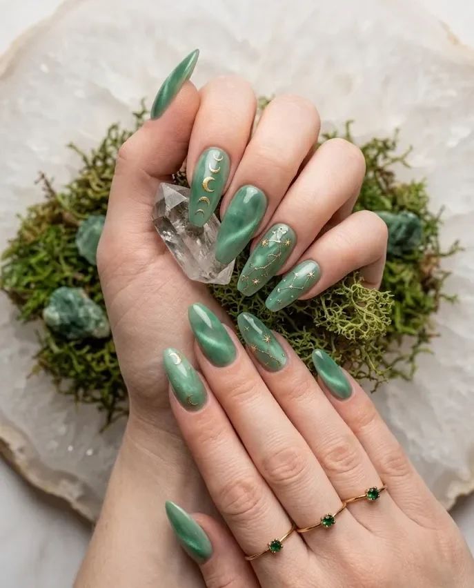  Jade Moon Magic Nails
