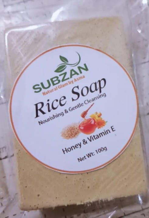 Rice and honey soap