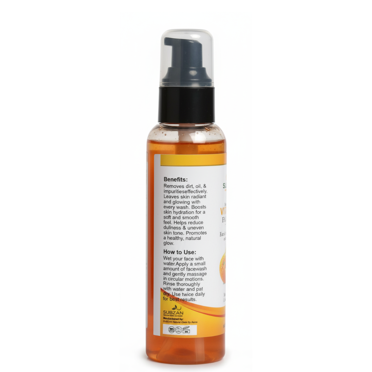 SUBZAN Orange Facewash (Dry Skin) - Image 3