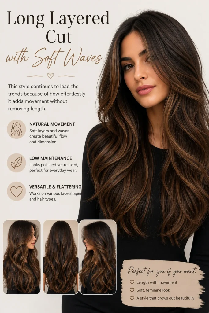 Long Layered Cut with Soft Waves