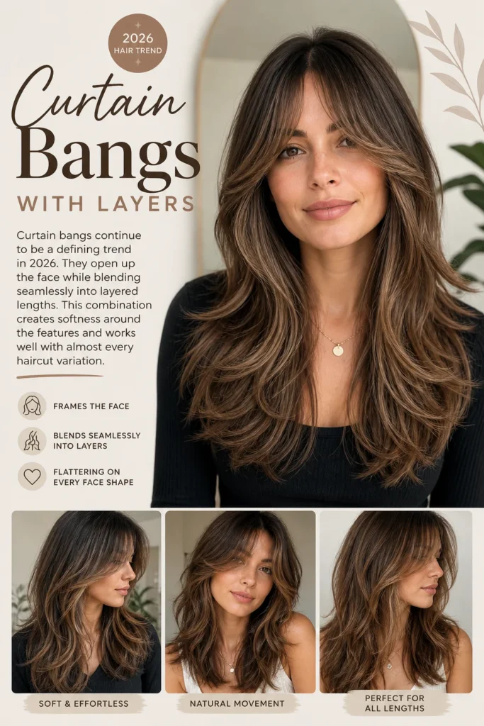 Curtain Bangs with Layers