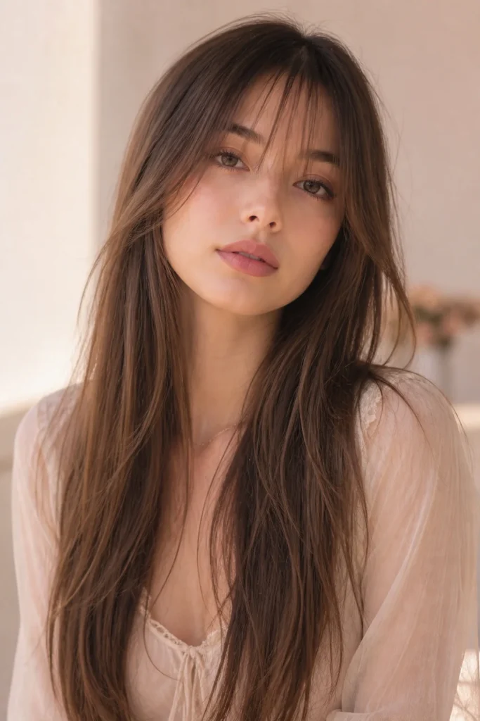 Wispy Bangs with Long Hair