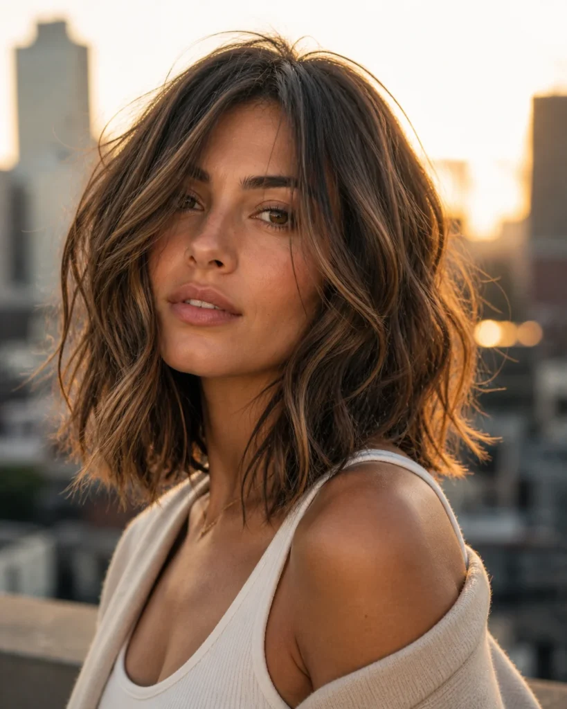 Textured Shoulder-Length Cut