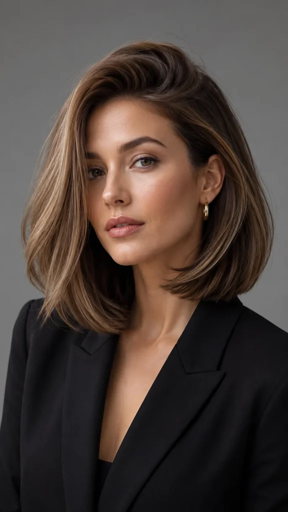 Side-Parted Medium Bob