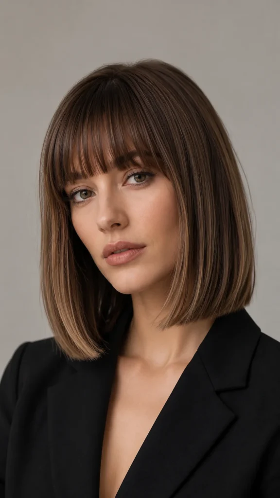 Blunt Cut with Bangs