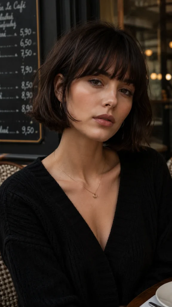 6. French Bob With Soft Fringe