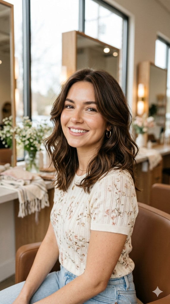 Shoulder-Length Soft Waves Cut